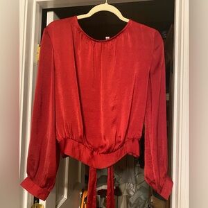 Glam Vibrant Red Blouse